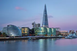 Thames: Early morning over The Shard, City Hall