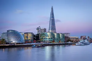Thames: Early morning over The Shard, City Hall