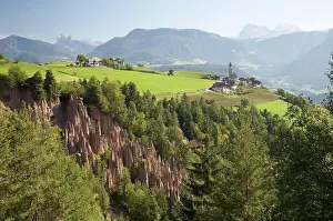 Chimney: Earth pyramids on the Ritten, Dolomites, South Tyrol