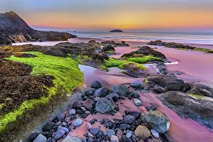 Berwick: East Lothian Coast - sandy beach and by seaweed