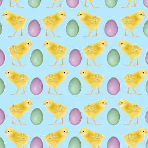 Wrapping: Easter chick and egg pattern