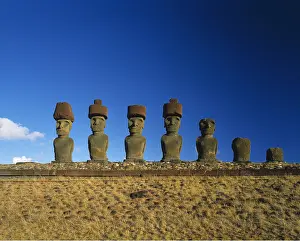 Kallen Marc Ferrero: Easter Island - Line of Moai statues, Anakena Site