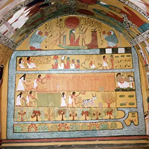 Tombs: Egypt - nobles tomb No 1 Sennedjem XIX Dyn 1300BC