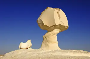 Arabian: Egypt, White Desert, bizarre sandstone rocks, mushroom