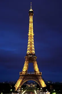 Eiffel: The Eiffel Tower at dusk, Paris, France