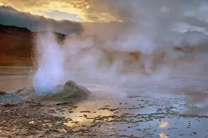 Geysers: El Tatio Geysers - geothermal field of hot springs