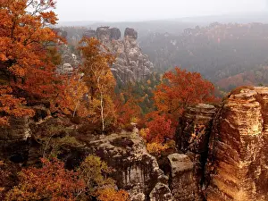 Bastion: Elbe Sandstone Mountains bastion - Autumn