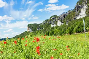 Defence: Elbe Valley in Rathen with the Bastei Rock