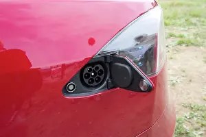 Powered: Electric Vehicle charging point hidden behind red