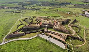 Multi: Elvas, Portugal - 26 March, 2022: aerial view of