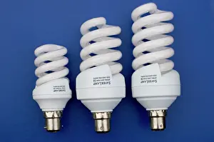 Spirals: Energy efficient light bulbs or Saverlamp