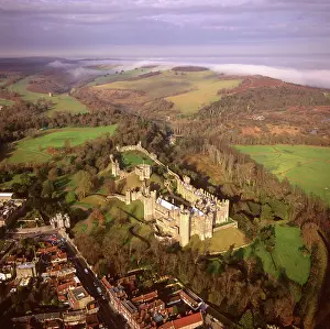 Breaks: England - Aerial view of Arundel Castle, Arundel