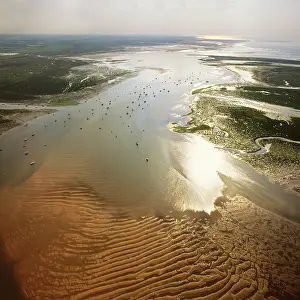 Yachts: England - Aerial view, Blakeney Point