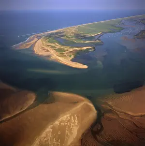 Spits: England - Aerial view, Blakeney Point, Norfolk