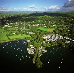 Yachts: England - Aerial view, Bowness-on-Windermere