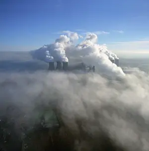 Emissions: England - Aerial view, Didcot Power Station, OxfordshireDid
