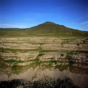 Ingleborough: England - Aerial view, Ingleborough Peak, Yorkshire