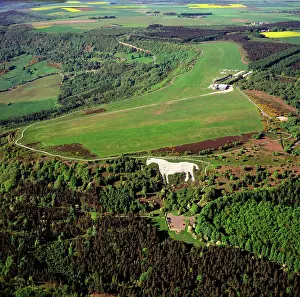 Dae Sasitorn: England - Aerial view, Kilburn White Horse, North Yorkshire