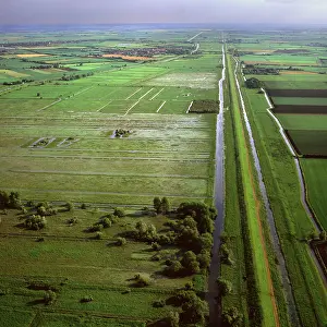 Cambridgeshire: England - Aerial view, New and Old Bedford Rivers