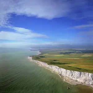 Beachy: England - Aerial view White Cliffs at Beachy Head