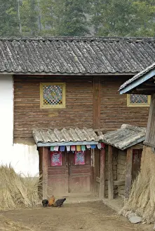Mosha: Entering a house in a village Moso Yunnan
