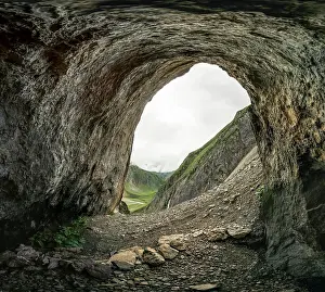 Entrance: Entrance to a cave in Kashmir mountains in India