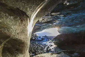 Entrance: Entrance of the Crystal, natural ice cave in the BreiEamerku