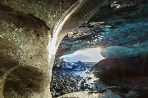 Interest: Entrance of the glacial cave in the Breidamerkurjoekull