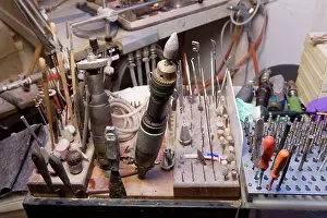 Palaeontologist: Equipment in workshop of Paleontologist / Palaeontologist