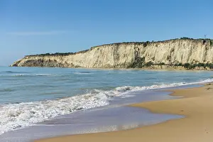 Lime: Eraclea Minoa beach, limestone cliffs, Sicily, Italy, Europe