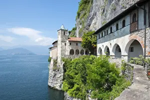 Monastery: Eremo di Santa Caterina del Sasso, lake Lago Maggiore