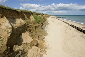 Destructive: Eroding cliffs severe coastal erosion