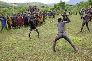 Warriors: Ethiopia - ceremony of Donga among Surma: tribe