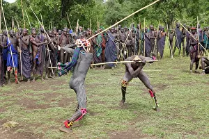 Warriors: Ethiopia - Ceremony of Donga among Surma: tribe