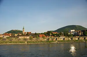 Steeple: Europe, Austria, town along Danube River