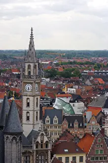 Gent: Europe, Belgium, Ghent. From the top of