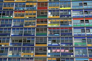 Windows: Europe, France, Lille. Colorful windows