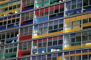 Windows: Europe, France, Lille. Colorful windows
