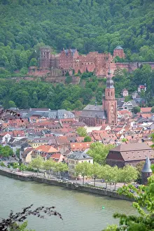 Neckar: Europe, Germany, Baden-Wurttemberg, Heidelberg