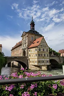 Railing: Europe, Germany, Bamberg, Altes Rathaus