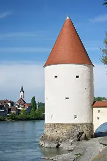 Turret: Europe, Germany, Bavaria, Passau, tower