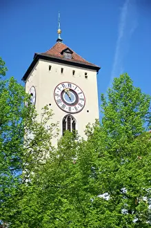 Engelbrecht: Europe, Germany, Bavaria, Regensburg, clock