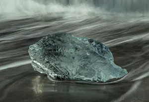 Breidamerkursandur: Europe, Iceland, Breidamerkursandur. Iceberg