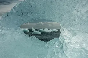 Breidamerkursandur: Europe, Iceland, Breidamerkursandur. Icebergs