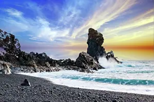 Snfellsnes: Europe, Iceland, Sncfellsnes Peninsula, beach, rocks