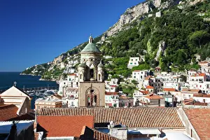 Dome: Europe, Italy, Amalfi, Morning Light on
