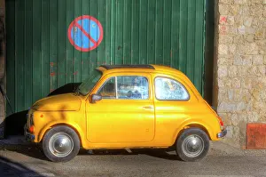 Amalfi: Europe, Italy, Amalfi, Old Fiat parked in