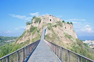 Umbria: Europe, Italy, Umbria, Civita, Bridge to