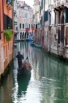 Canals: Europe, Italy, Venice, Gondolas on the Canals