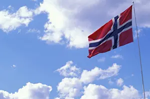 Flag: Europe, Norway, Lillehammar. National flag